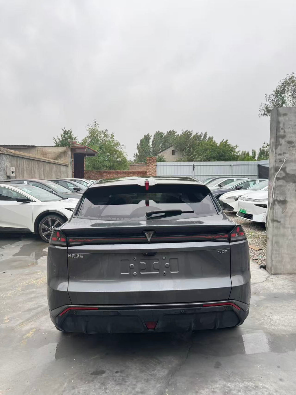 Avatr 07 Electric SUV — Space Grey with Burnt Orange Leather Interior