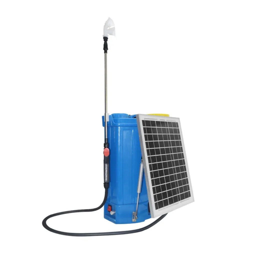 20L Solar-Powered Backpack Knapsack Sprayer — Electric Pump, Dual Nozzle