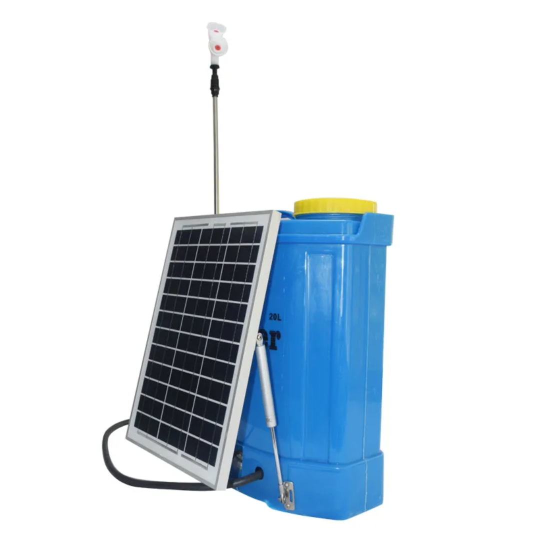 20L Solar-Powered Backpack Knapsack Sprayer — Electric Pump, Dual Nozzle